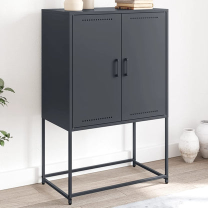 Tv-meubel 68x39x60,5 cm staal zwart