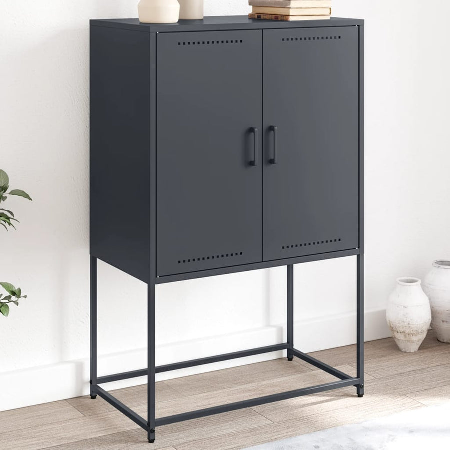 Tv-meubel 68x39x60,5 cm staal zwart