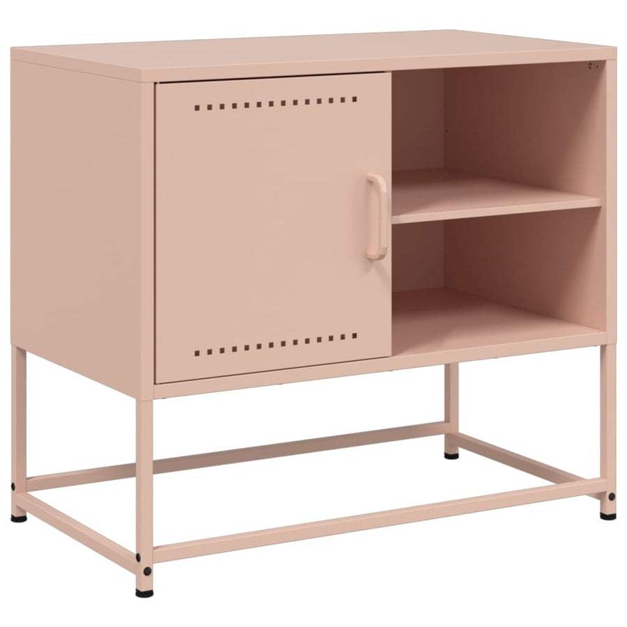 Tv-meubel 68x39x60,5 cm staal roze