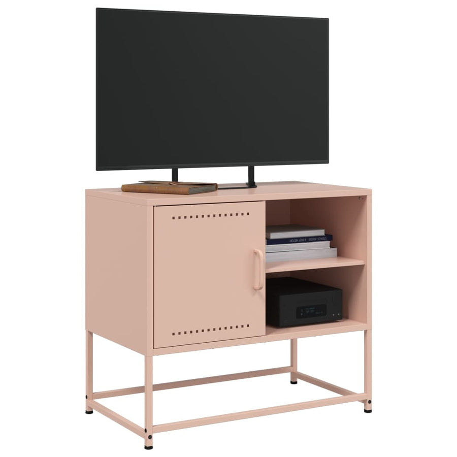 Tv-meubel 68x39x60,5 cm staal roze