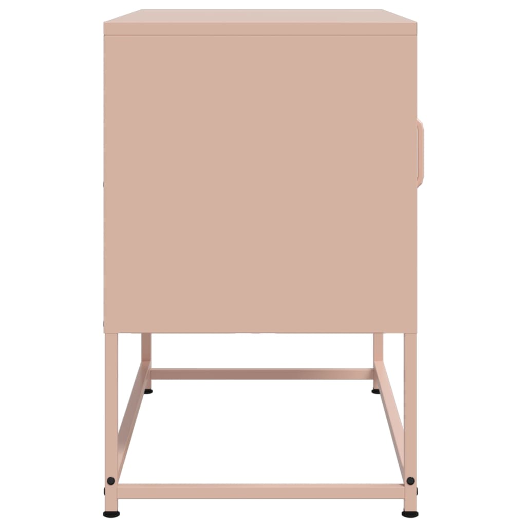 Tv-meubel 68x39x60,5 cm staal roze
