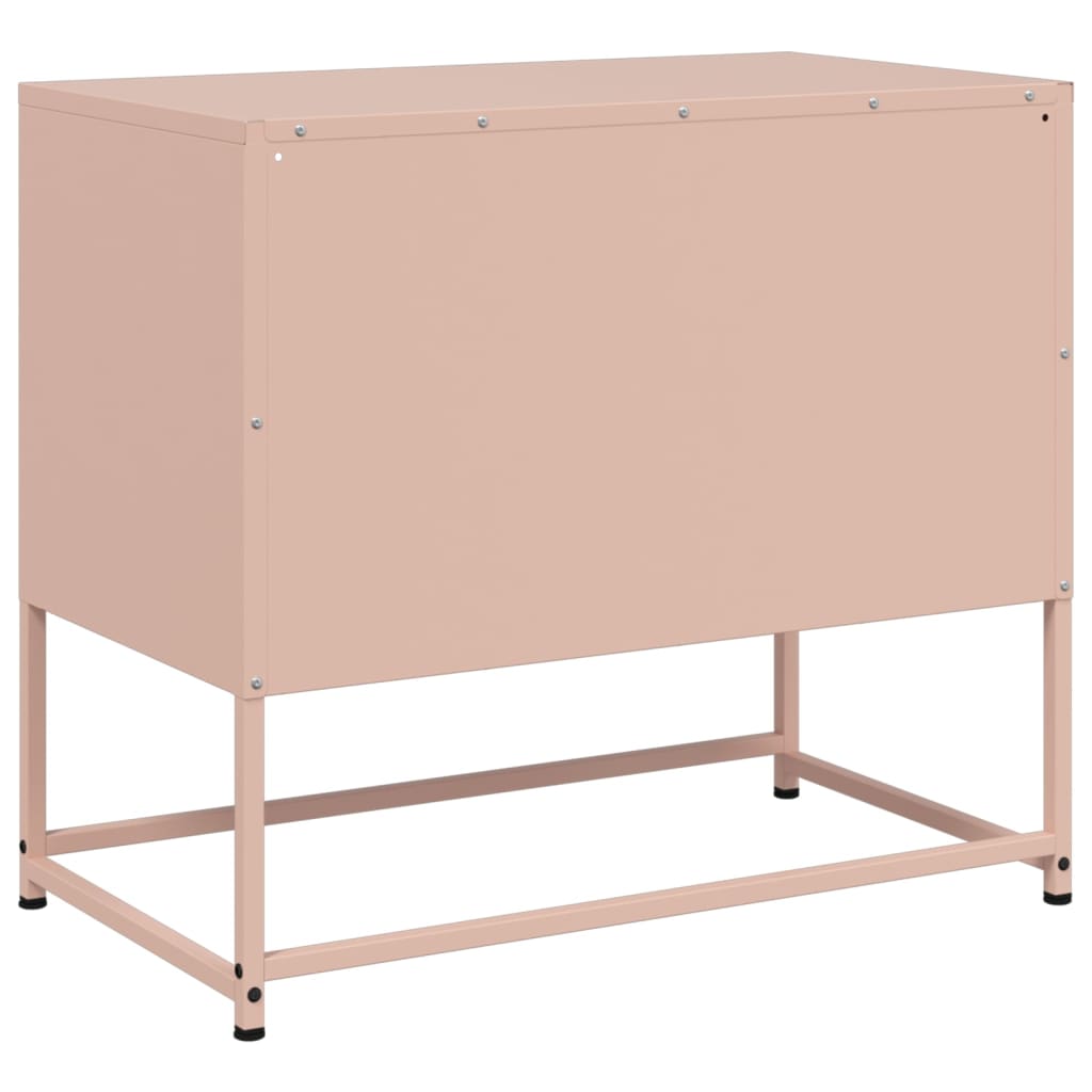 Tv-meubel 68x39x60,5 cm staal roze