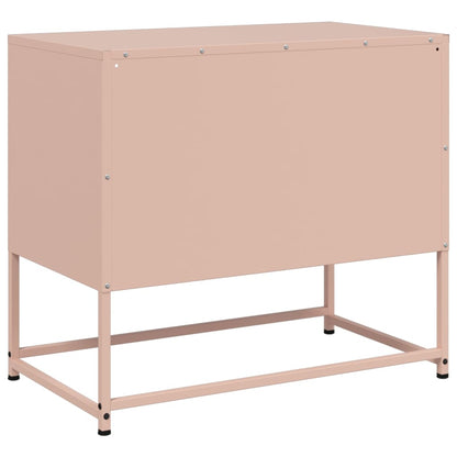 Tv-meubel 68x39x60,5 cm staal roze