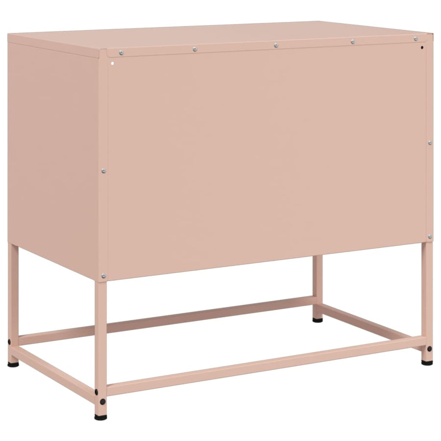 Tv-meubel 68x39x60,5 cm staal roze