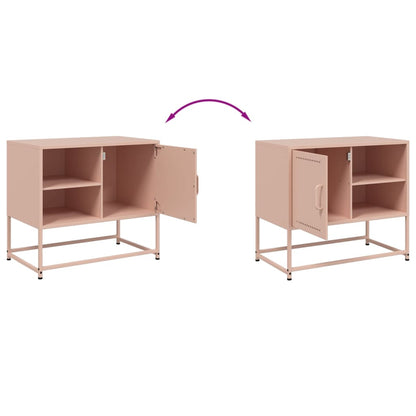 Tv-meubel 68x39x60,5 cm staal roze
