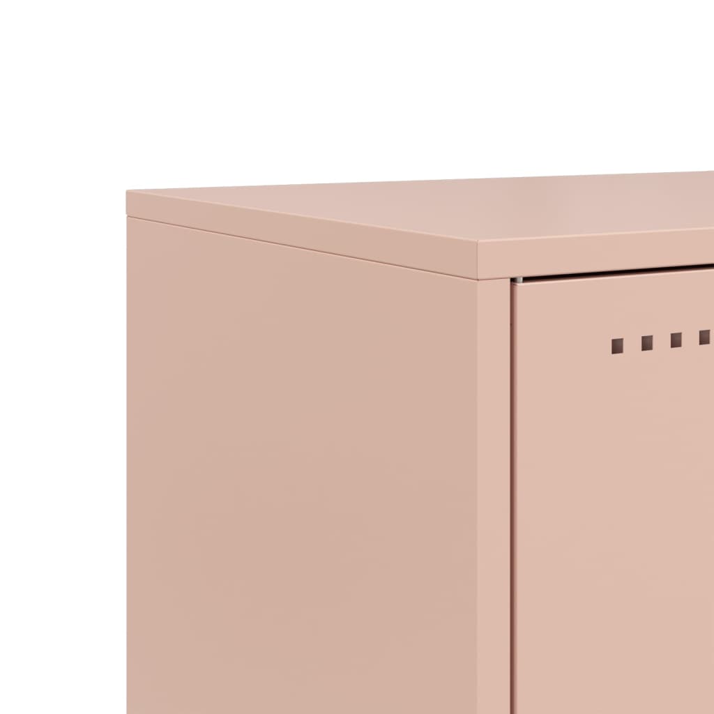 Tv-meubel 68x39x60,5 cm staal roze