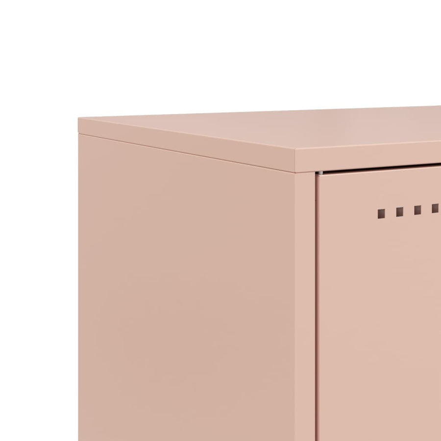 Tv-meubel 68x39x60,5 cm staal roze