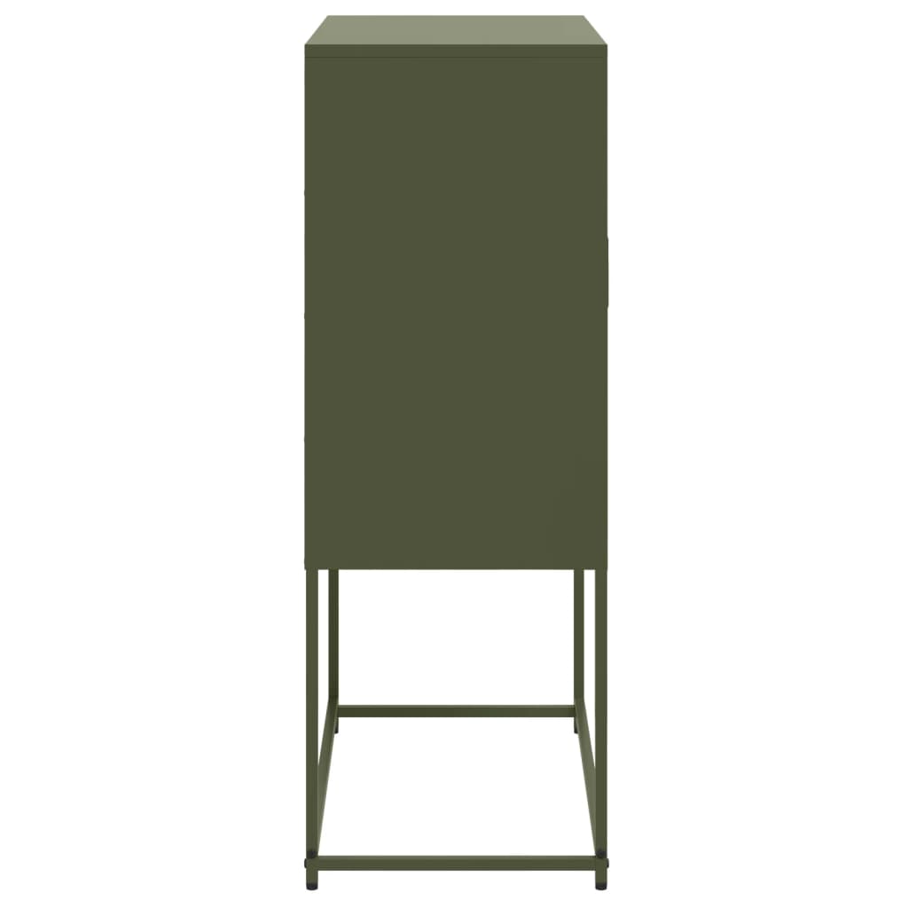 Tv-meubel 68x39x60,5 cm staal olijfgroen