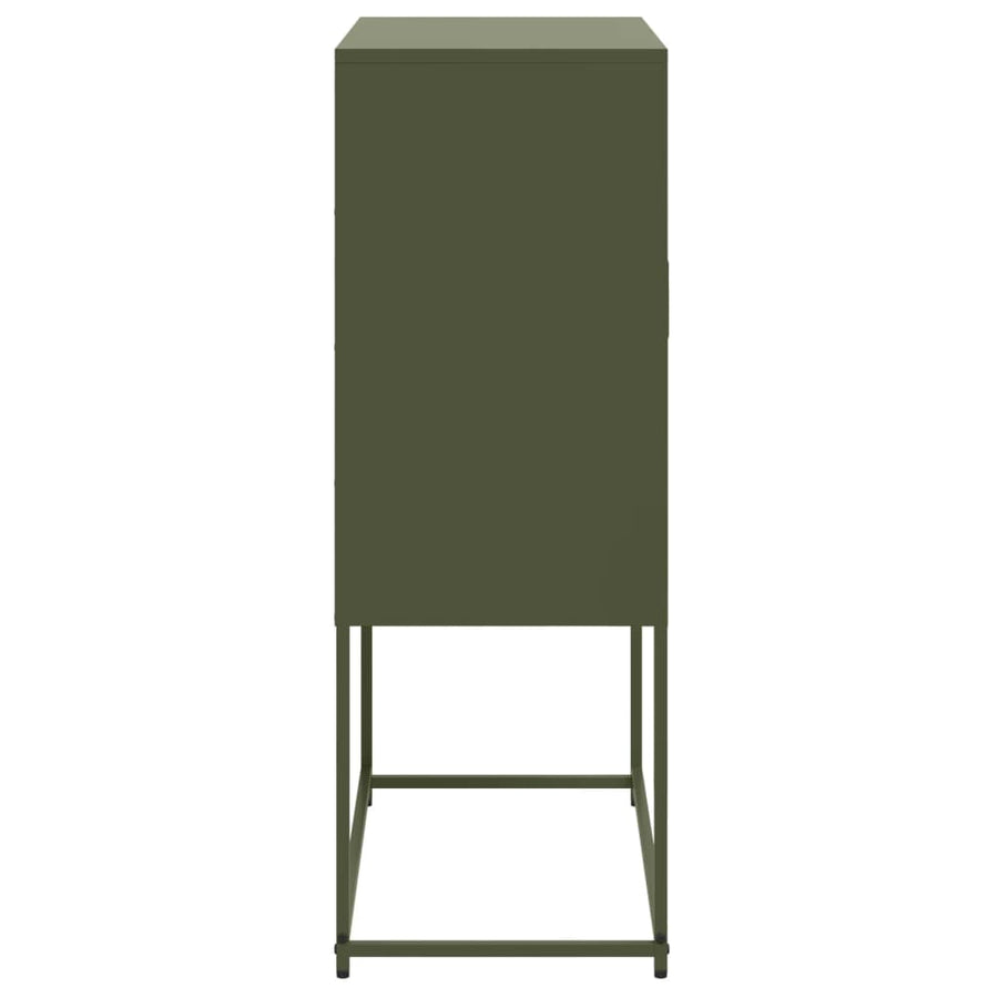 Tv-meubel 68x39x60,5 cm staal olijfgroen