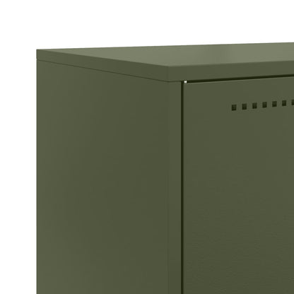 Tv-meubel 68x39x60,5 cm staal olijfgroen