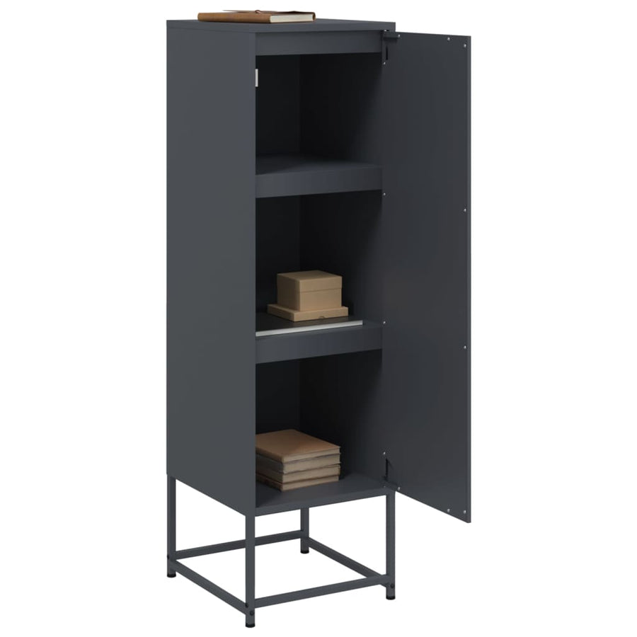 Hoge kast 36x39x123 cm staal antracietkleurig
