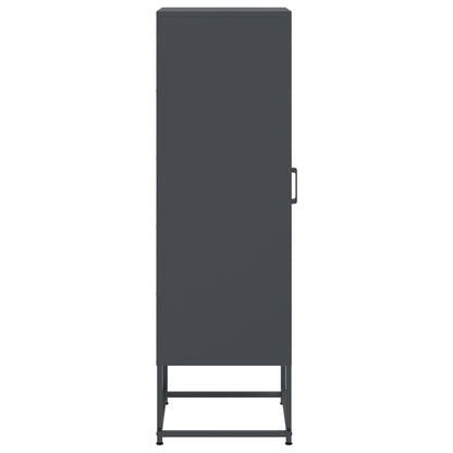 Hoge kast 36x39x123 cm staal antracietkleurig