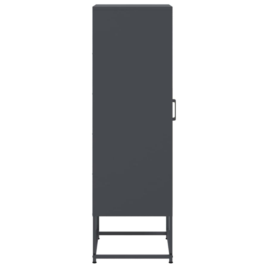 Hoge kast 36x39x123 cm staal antracietkleurig