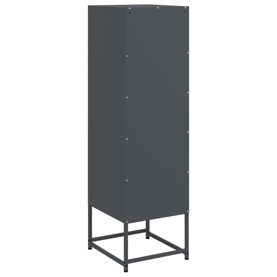 Hoge kast 36x39x123 cm staal antracietkleurig