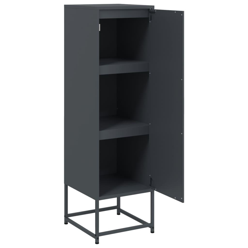 Hoge kast 36x39x123 cm staal antracietkleurig