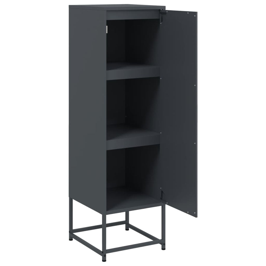 Hoge kast 36x39x123 cm staal antracietkleurig