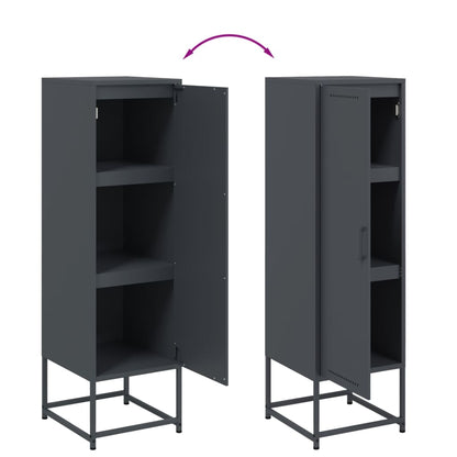 Hoge kast 36x39x123 cm staal antracietkleurig