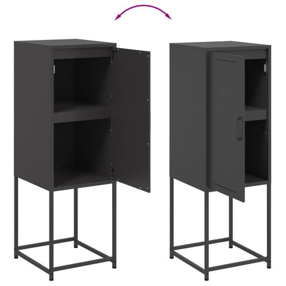 Hoge kast 36x39x107 cm staal zwart