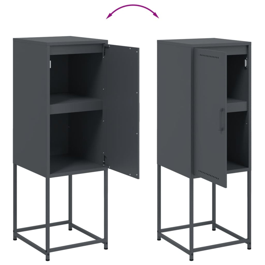 Hoge kast 36x39x107 cm staal antracietkleurig