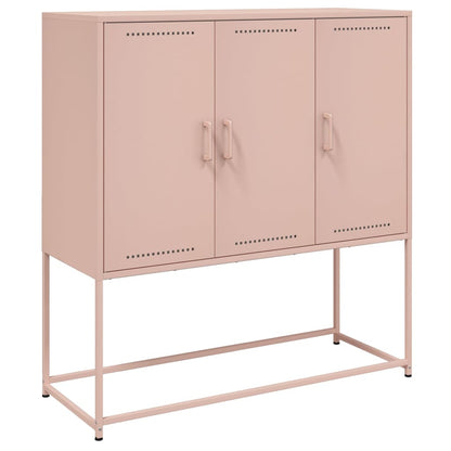 Hoge kast 100,5x39x107 cm staal roze