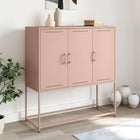 Tall cabinet 100.5x39x107 cm steel pink