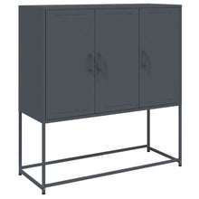 Hoge kast 100,5x39x107 cm staal antracietkleurig