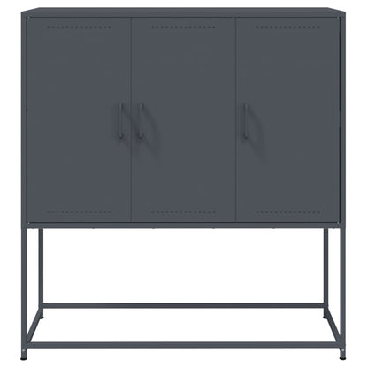 Hoge kast 100,5x39x107 cm staal antracietkleurig