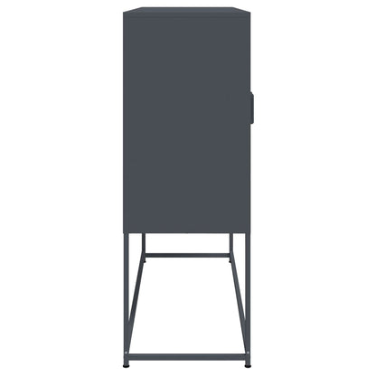 Hoge kast 100,5x39x107 cm staal antracietkleurig