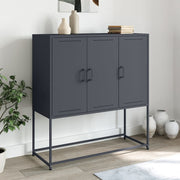 Hoge kast 100,5x39x107 cm staal antraciet