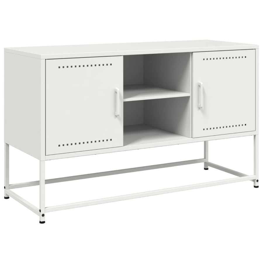 Hoge kast 100,5x39x107 cm staal mosterdgeel