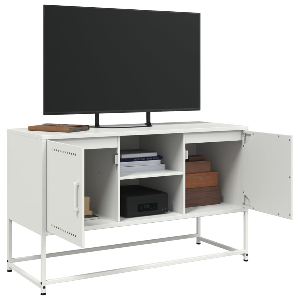 Hoge kast 100,5x39x107 cm staal mosterdgeel