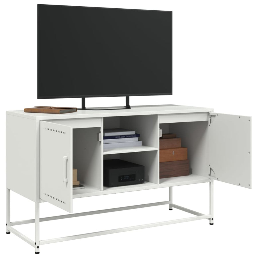 Hoge kast 100,5x39x107 cm staal mosterdgeel