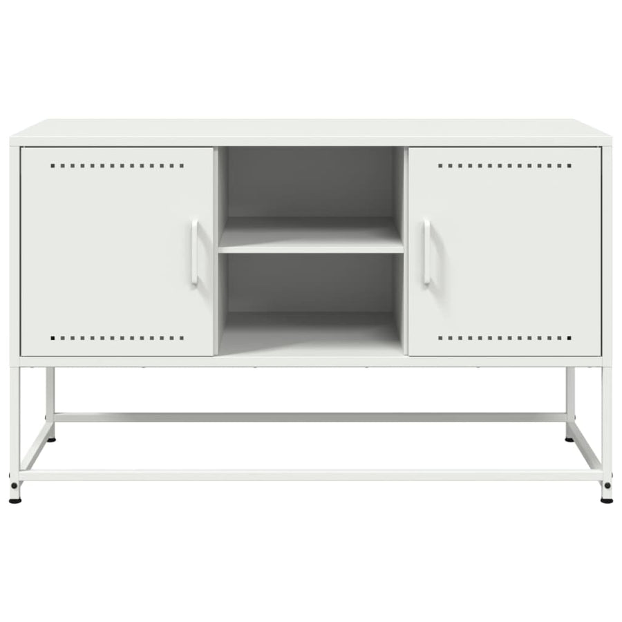 Hoge kast 100,5x39x107 cm staal mosterdgeel
