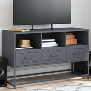 Tv-meubel 100,5x39x60,5 cm staal antraciet