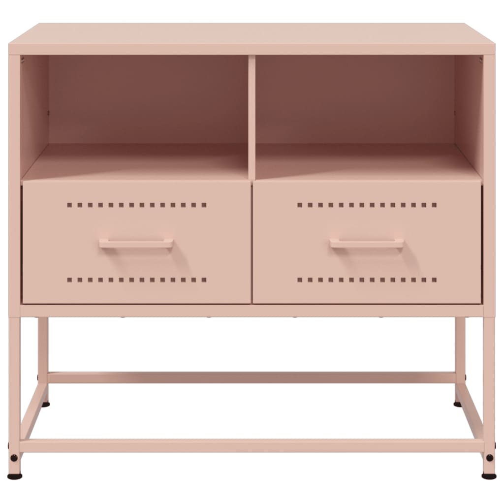 Tv-meubel 68x39x60,5 cm staal roze