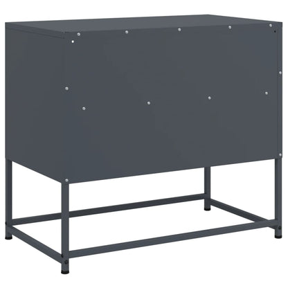 Tv-meubel 68x39x60,5 cm staal antracietkleurig