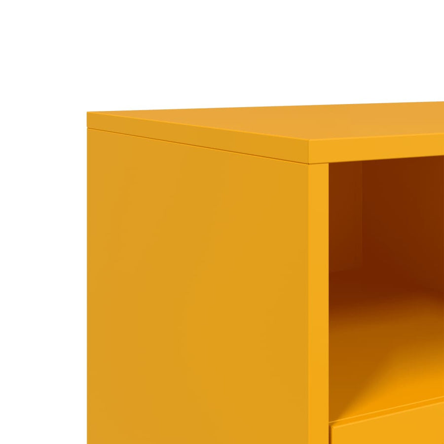 Tv-meubel 68x39x60,5 cm staal mosterdgeel