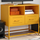 TV cabinet 68x39x60.5 cm steel mustard yellow