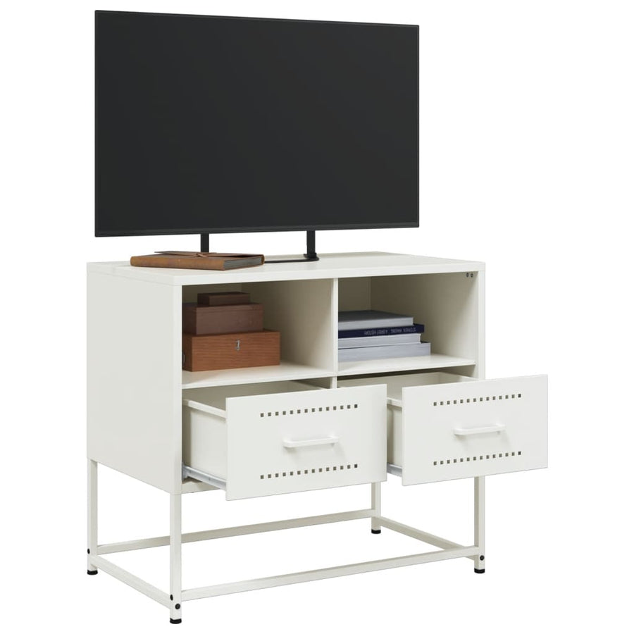 Tv-meubel 68x39x60,5 cm staal wit