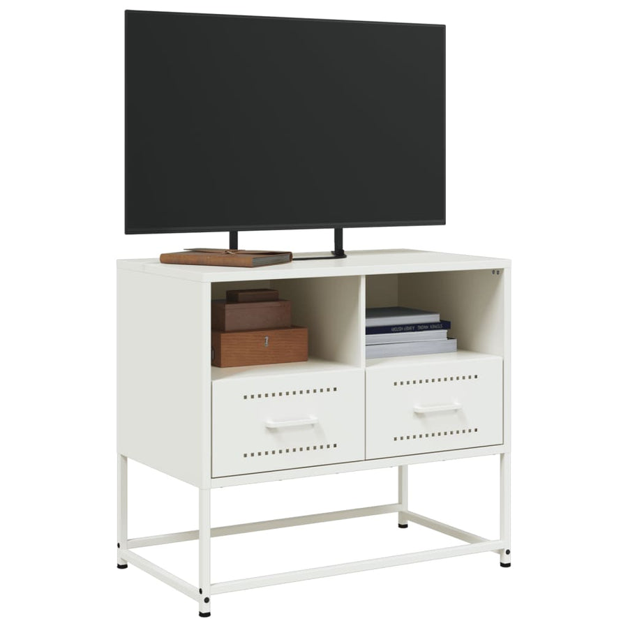 Tv-meubel 68x39x60,5 cm staal wit