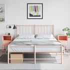 Bedside tables 2 pcs 36x39x60.5 cm steel pink
