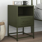 Nightstand 36x39x60.5 cm steel olive green