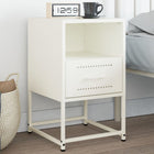 Bedside table 36x39x60.5 cm steel white