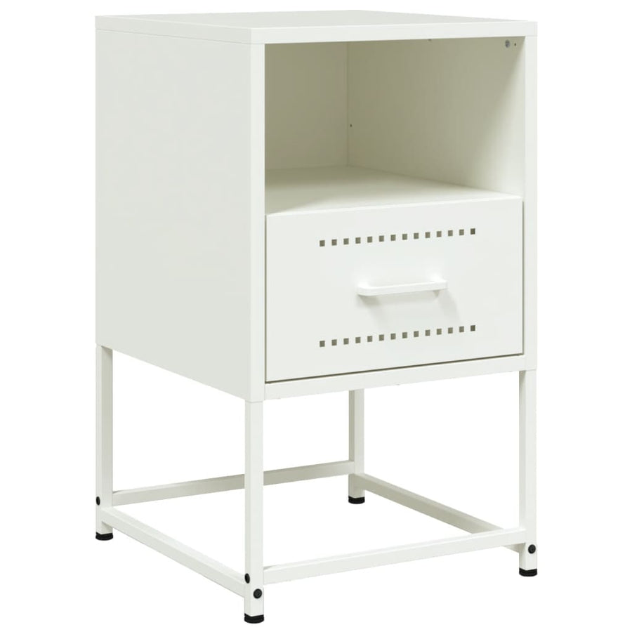 Nachtkastjes 2 st 36x39x60,5 cm staal wit