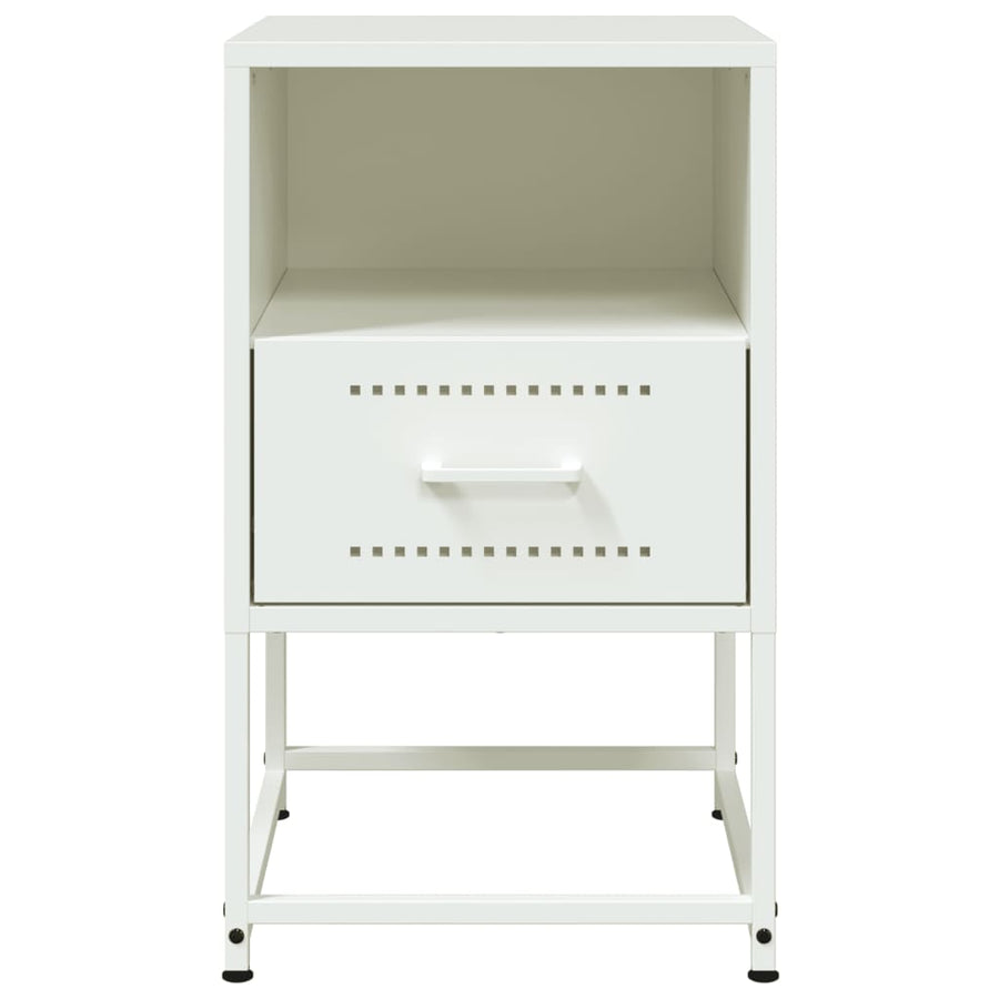 Nachtkastjes 2 st 36x39x60,5 cm staal wit