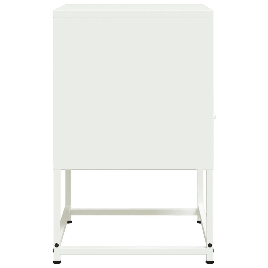 Nachtkastjes 2 st 36x39x60,5 cm staal wit