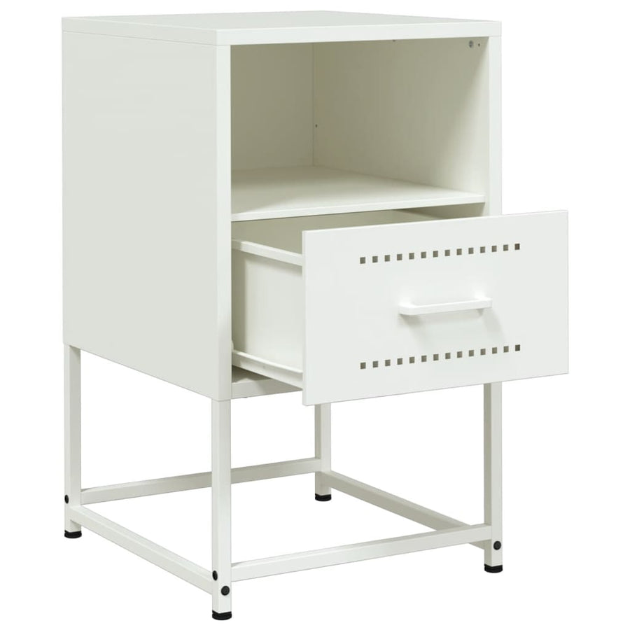 Nachtkastjes 2 st 36x39x60,5 cm staal wit