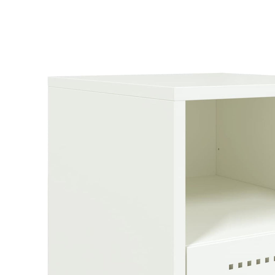 Nachtkastjes 2 st 36x39x60,5 cm staal wit