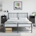 Bedside tables 2 pcs 36x39x78 cm steel black