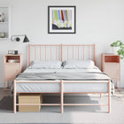 Bedside tables 2 pcs 36x39x78 cm steel pink